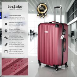 tectake Trolley Hartschalenkoffer-Set, 4 Rollen, 4-teilig, günstig online kaufen