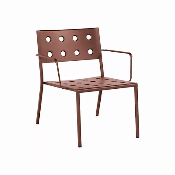 Lounge-Sessel stapelbar Balcony metall rot / Stahl - Hay - Rot günstig online kaufen