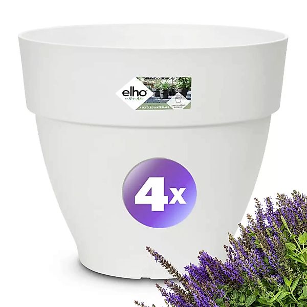 Blumentopf 4er-Set Weiß 20x17cm 3,2L günstig online kaufen