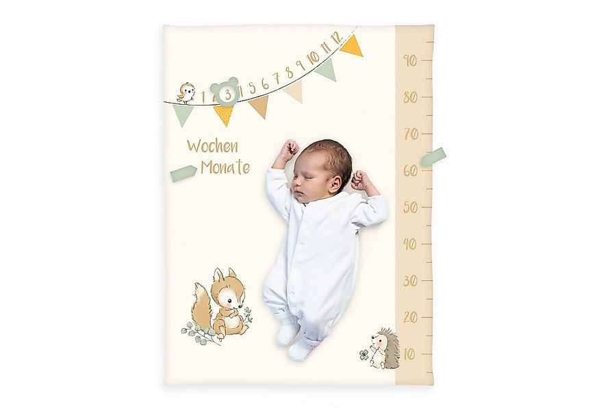 Babydecke Waldfreunde Meilenstein Soft-Peachdecke 75/100 cm Kuscheldecke, H günstig online kaufen