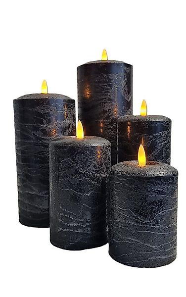 formano Stumpenkerze Echtwachskerze Rustik mit LED & Timer verschiedene Far günstig online kaufen