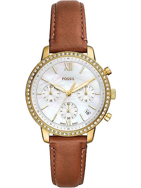 Fossil Chronograph Fossil Damen-Uhren Analog Quarz günstig online kaufen