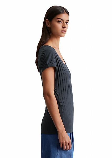 Marc O'Polo T-Shirt luftiges Strickgewebemuster, slim fit günstig online kaufen