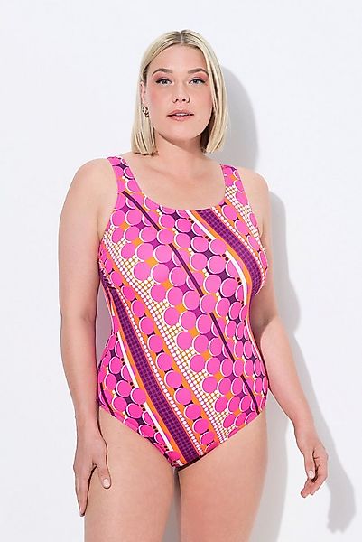 Ulla Popken Badeanzug Badeanzug Punkte ohne Softcups Rundhals günstig online kaufen