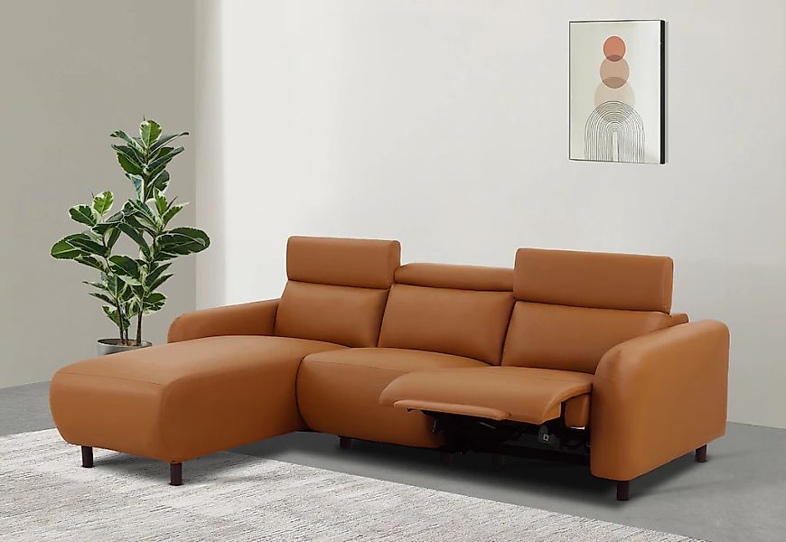 Home affaire Ecksofa "SKAANE Kunstleder, L-Form, 274 cm, manuelle u. elektr günstig online kaufen