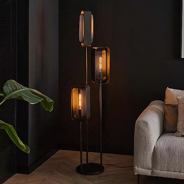 Stehlampe Metall Industry Style in Schwarzgrau 170 cm hoch günstig online kaufen