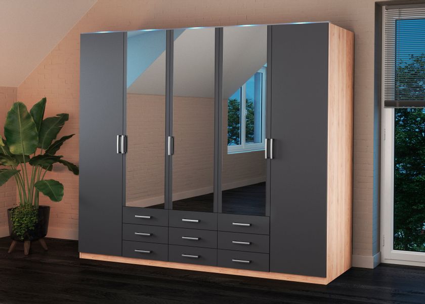 priess Kleiderschrank "Amsterdam" mit oder ohne LED-Beleuchtung günstig online kaufen