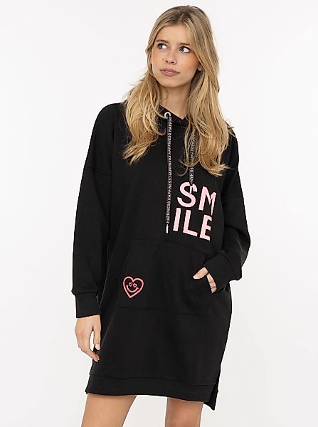 Zwillingsherz Sweatkleid ""Alissa"" Kapuze, Kängurutasche, Neon-Details, Pr günstig online kaufen