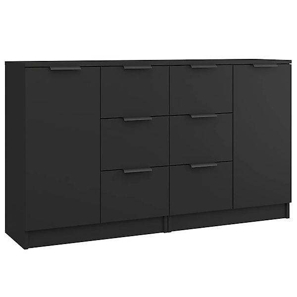vidaXL Sideboards 2 Stk Schwarz 60x30x70 cm Holzwerkstoff 3115789 günstig online kaufen
