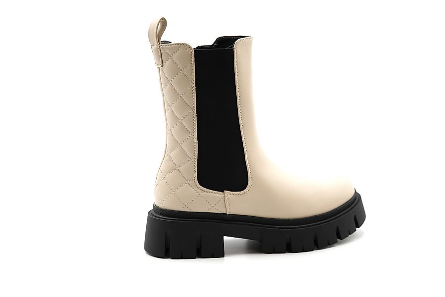 Sonderpostendiscount Chelsea Boots Beige mit seitlichem günstig online kaufen