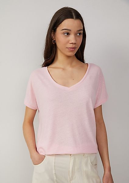 QS Kurzarmshirt T-Shirt Locker geschnittenes T-Shirt günstig online kaufen