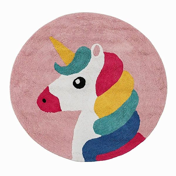 Kinderteppich Baumwolle 100 Cm Einhorn günstig online kaufen