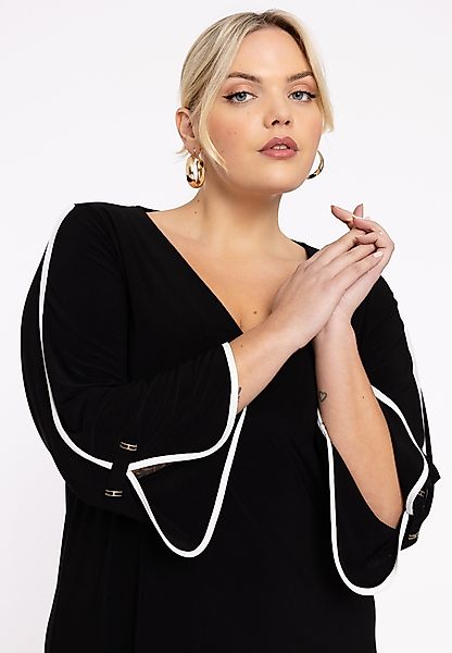 YOEK A-Linien-Kleid Damen Kleid mit Langarm günstig online kaufen