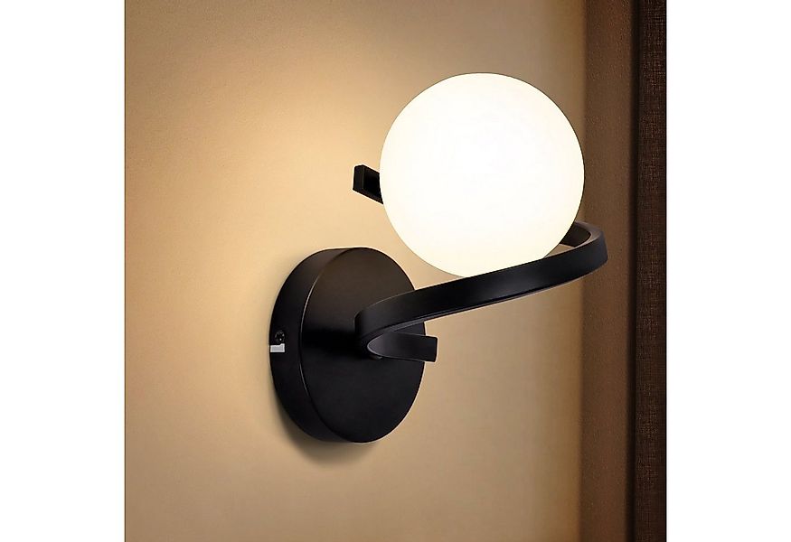 ZMH Wandleuchte 1 Flammig Modern Schwarz Innen Wandlampe - Metall Flur, LED günstig online kaufen