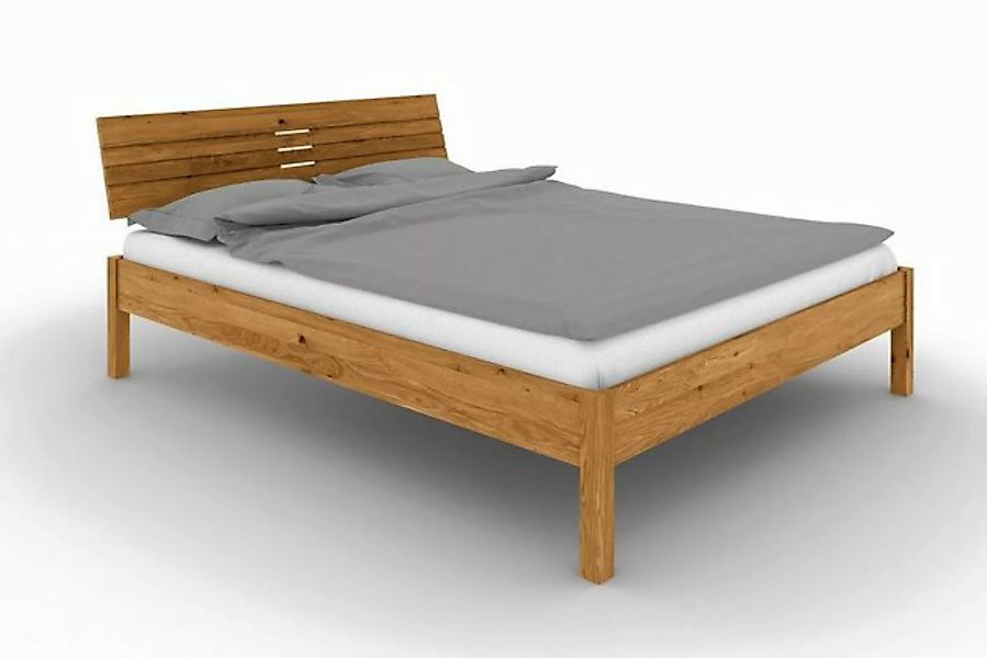 byoak Bett VENTO A-2 120 x 210 aus Massivholz, mit Holzkopfteil, Naturgeölt günstig online kaufen