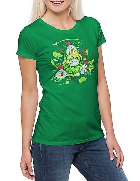 Urban Backwoods Print-Shirt L And Chickens Damen T-Shirt Game Gamer VG Gami günstig online kaufen