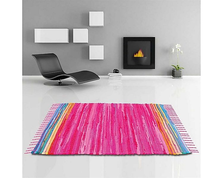 Bestlivings Teppich, eckig, Höhe: 10 mm, Flickenteppich, handgefertigter Fl günstig online kaufen