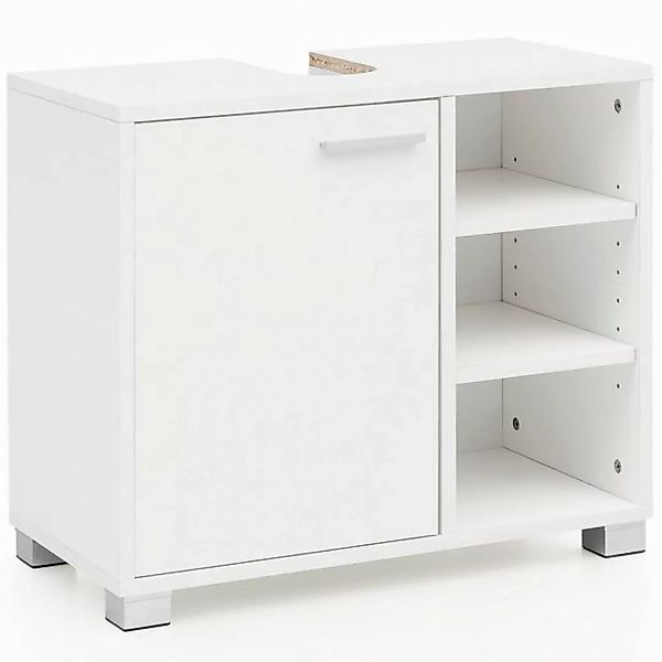 Wohnling Waschbeckenunterschrank Waschbeckenunterschrank 60x55x32cm Weiss B günstig online kaufen