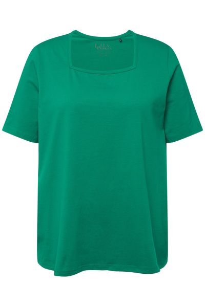 Ulla Popken T-Shirt T-Shirt A-Linie Carré-Ausschnitt günstig online kaufen