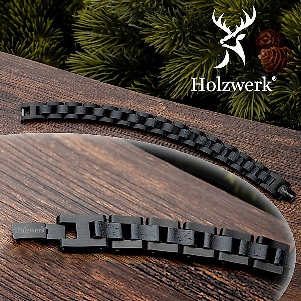 Holzwerk Edelstahlarmband Designer Holz Armband, Armkette Gliederarmband, H günstig online kaufen