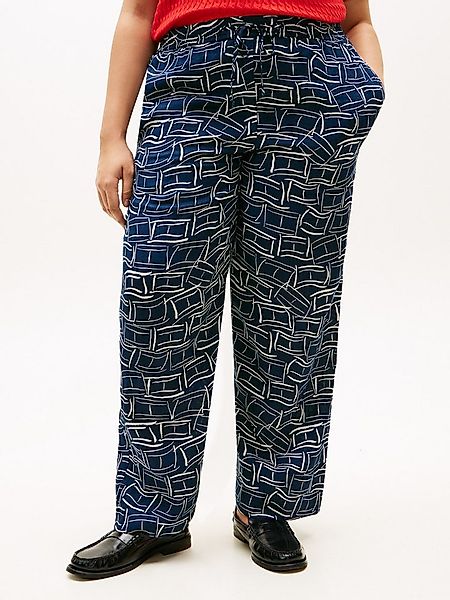 Tommy Hilfiger Curve Stoffhose CRV ESS LINEN PULL ON PANTS in großen Größen günstig online kaufen