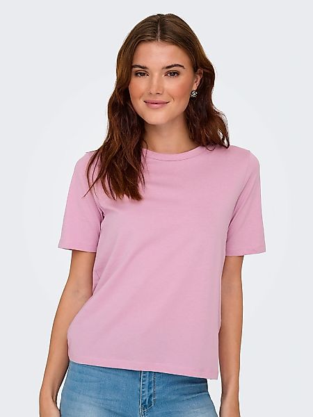 ONLY Kurzarmshirt "ONLONLY – T-Shirt mit Rundhals und klassischem Schnitt", günstig online kaufen
