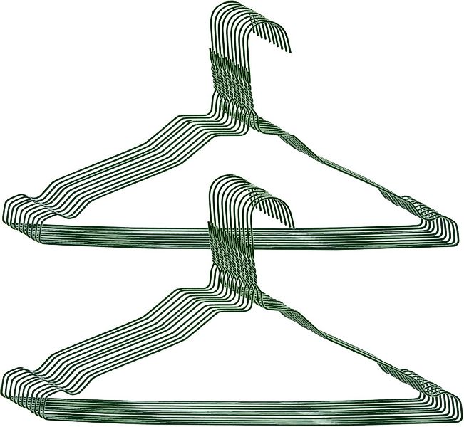 RSR Hangers Kleiderbügel Drahtbügel Metall Grün günstig online kaufen