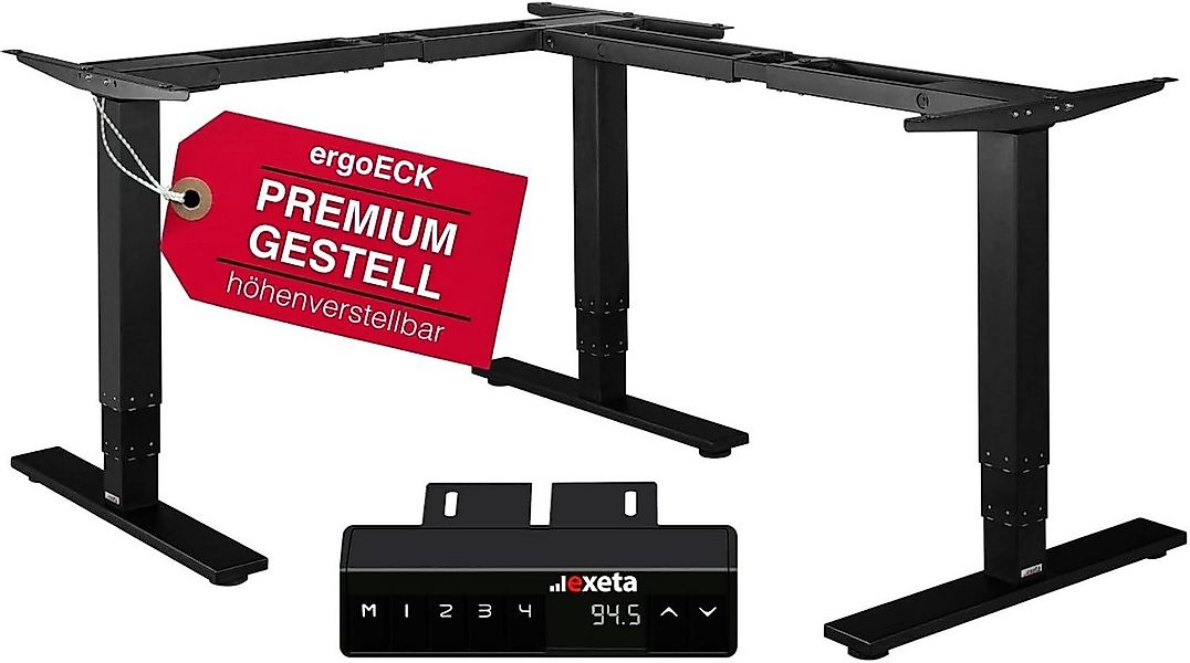 exeta Eckschreibtisch exeta ergoECK höhenverstellbarer Schreibtisch elektri günstig online kaufen