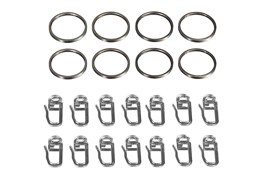 Liedeco Gardinenring Faltenlegehaken Inox, Gardinen, (8-St) günstig online kaufen