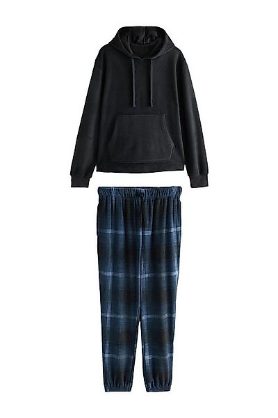 Next Pyjama Karierter Langarm-Schlafanzug aus Thermofleece (2 tlg) günstig online kaufen