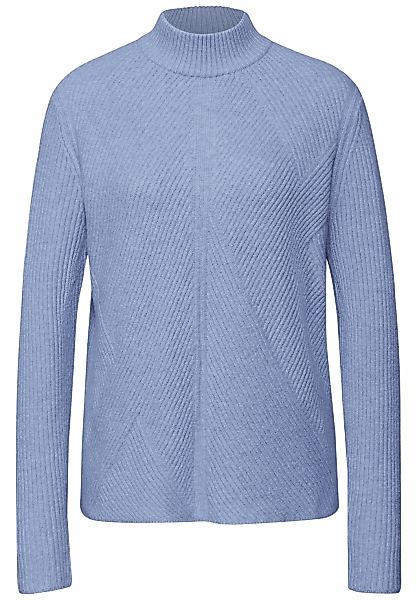 STREET ONE Stehkragenpullover mit dezentem Strukturmuster günstig online kaufen