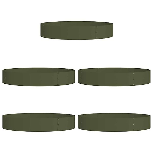 vidaXL Blumentopf Gartenpflanzer 5 pcs Olivgrün günstig online kaufen
