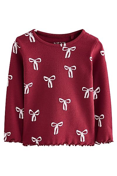 Next Leggings Geripptes Langarm-T-Shirt (1-tlg) günstig online kaufen