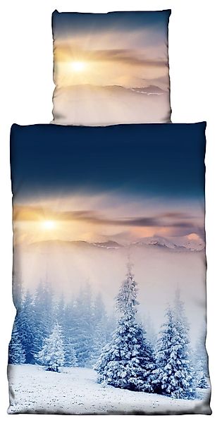 One Home Bettwäsche Winter Landschaft, Fleece, günstig online kaufen