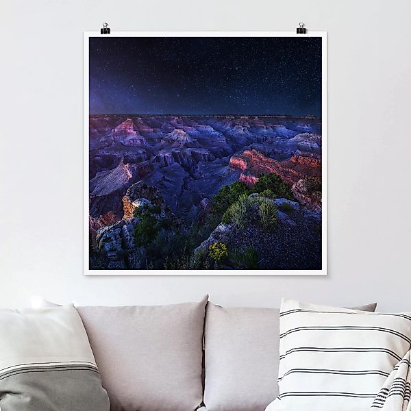 Poster Natur & Landschaft - Quadrat Grand Canyon Night günstig online kaufen