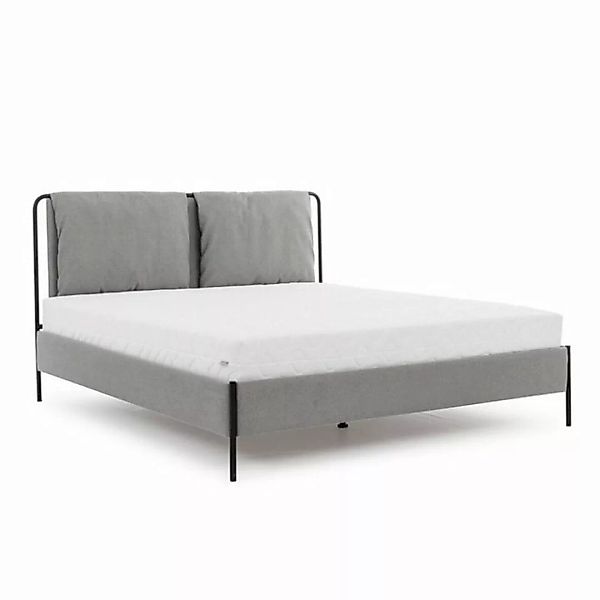 JVmoebel Bett Modernes Schlafzimmer Bett Graues Doppelbett Metallgestell Te günstig online kaufen