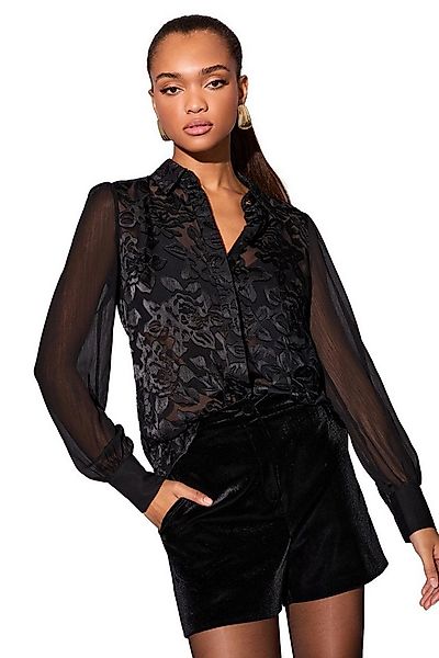 LIPSY Hemdbluse Lipsy Geknöpftes Hemd mit Ausbrenner-Design (1-tlg) günstig online kaufen