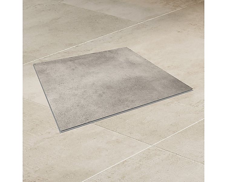 VILO Wandpaneel Fliesen SPC-Vinyl Bodenbelag 60x60cm 4 Stück 1,44qm concret günstig online kaufen