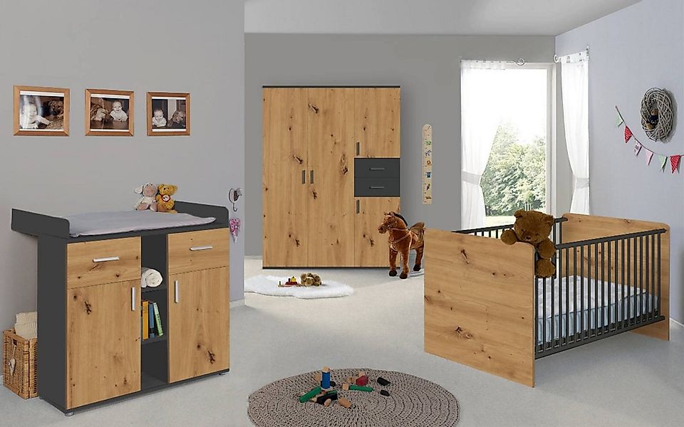 BMG Möbel Babyzimmer-Komplettset Kinderzimmer Set Elli, (Spar-Set, Kleiders günstig online kaufen