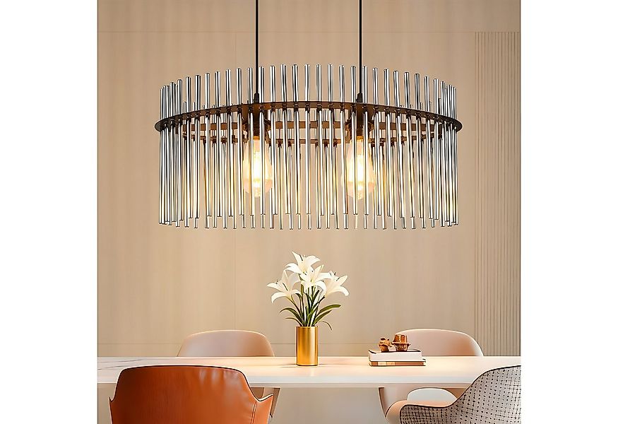 Nettlife Pendelleuchte Retro Schwarz/Gold 2 Flammig- Hängelampe mit Glas Sc günstig online kaufen