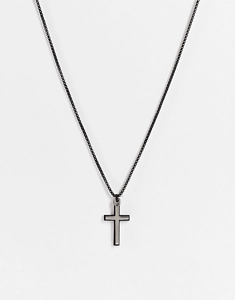 Steve Madden – Halskette mit Kreuz-Anhänger-Silber günstig online kaufen