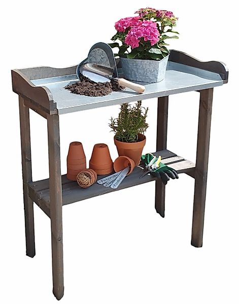 promadino Pflanztisch, mit verzinkter Arbeitsfläche, BxTxH: 84x38x90 cm günstig online kaufen
