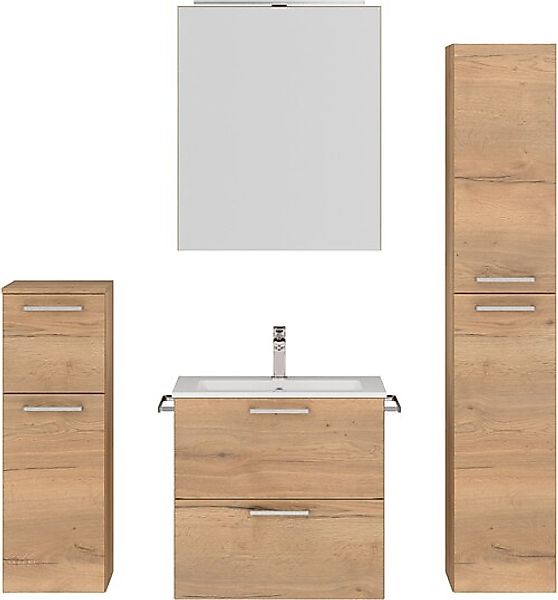 nobilia® Badmöbel-Set »Tolvina« vormontiert, mit Soft-Close, 4 Stk. tlg. günstig online kaufen