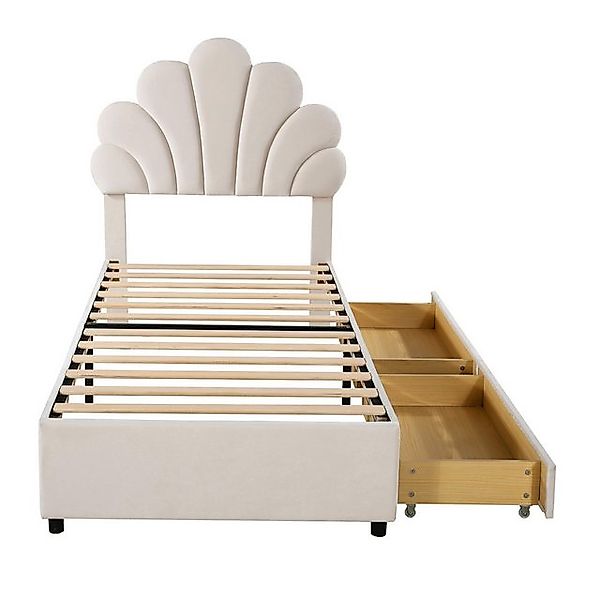 Gotagee Polsterbett Einzelbett 90x200 cm Stauraum Jugendbett Samt Bettgeste günstig online kaufen