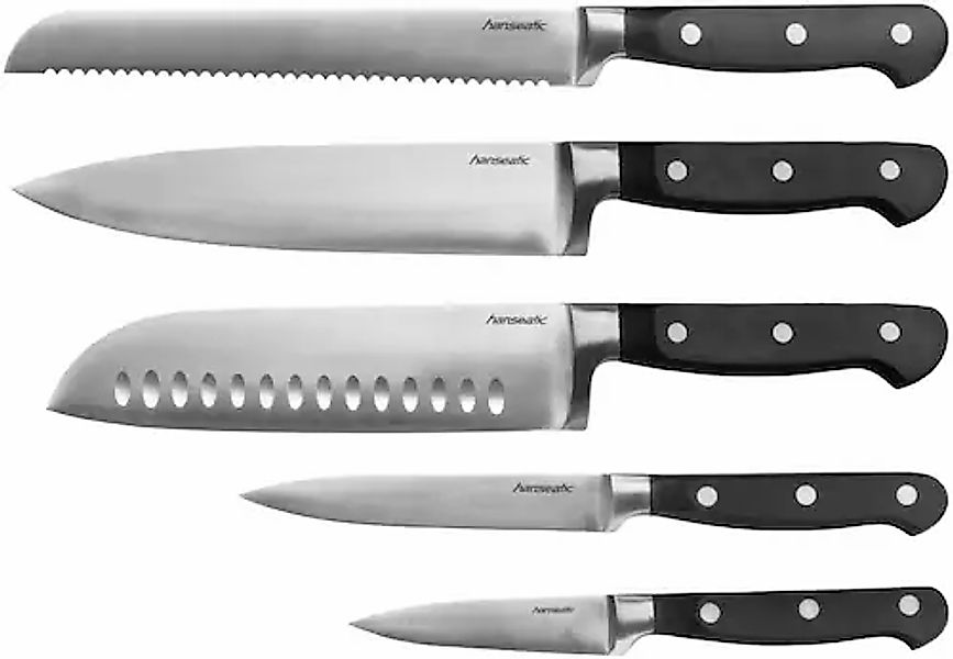 Hanseatic Messer-Set »hanseatic PREMIUM, 5-teilig« mit schwarzen Griffen, m günstig online kaufen