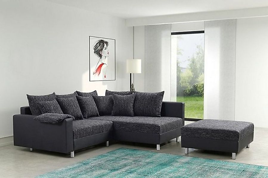 Küchen-Preisbombe Sofa Wohnlandschaft Couch Ecksofa Eckcouch schwarz Eckcou günstig online kaufen