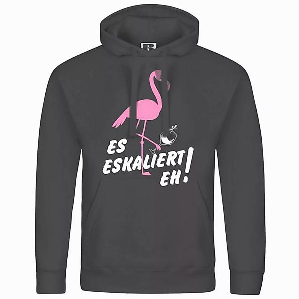 deinshirt Kapuzenpullover Herren Kapuzenpullover Es eskaliert eh Flamingo M günstig online kaufen