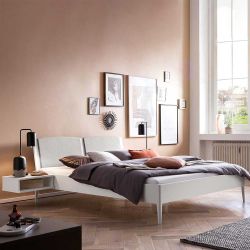 Massivholz Bett Buche in Weiss lackiert 160x200 cm 180x200 cm günstig online kaufen