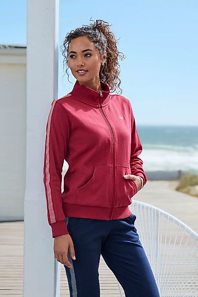 H.I.S Sweatjacke, mit gestreiftem Tape an den Ärmeln günstig online kaufen
