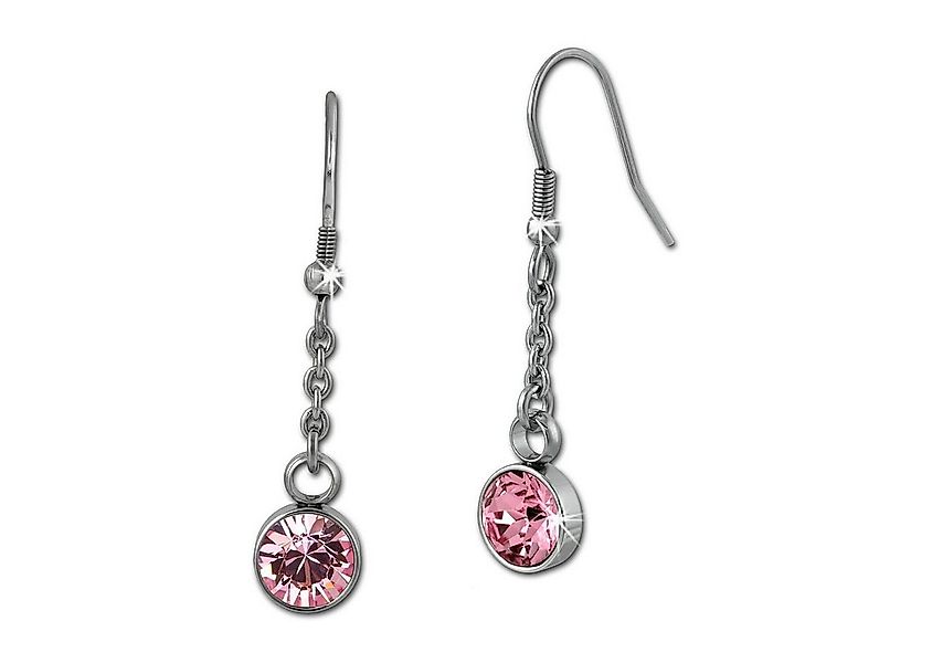 Amello Paar Ohrhänger Amello Ohrringe Edelstahl Ohrhänger rund (Ohrhänger), günstig online kaufen